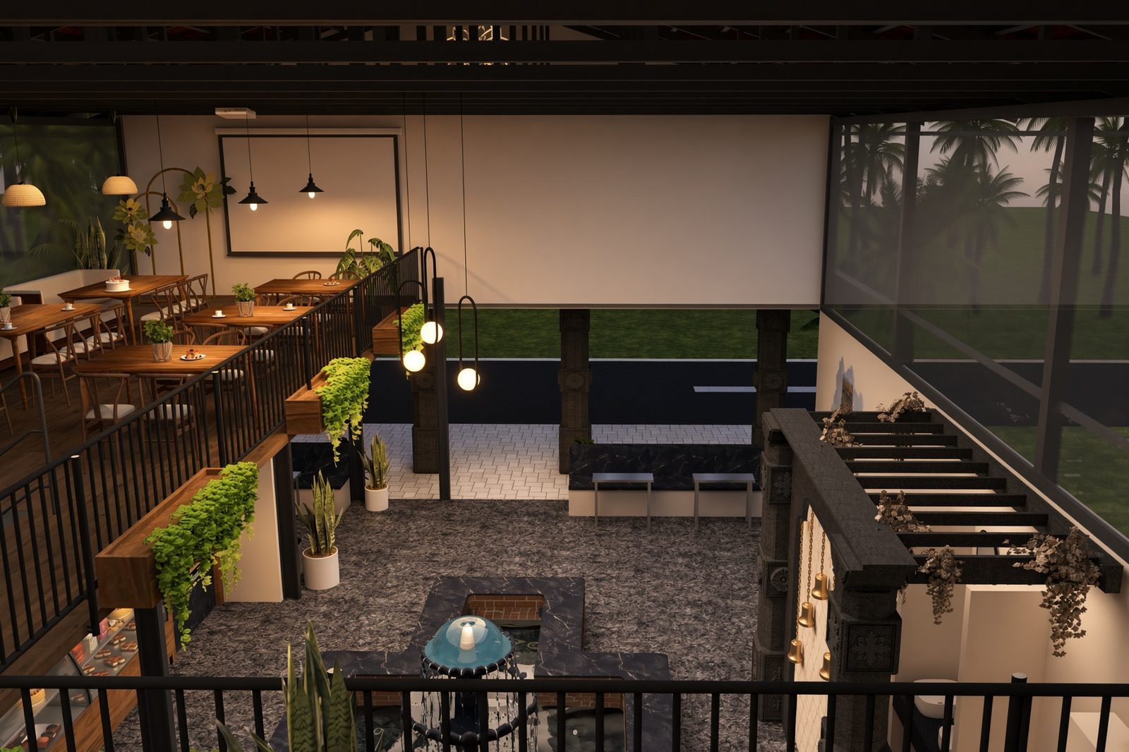 View of the atrium from the first floor